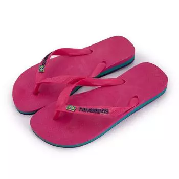 Женские однотонные малиновые шлепанцы HAVAIANAS 35/36 розовый