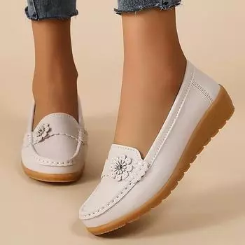 Женские однотонные модные мокасины с мягкой подошвой, легкие, без застежек, с открытым носком, удобная обувь для ходьбы 43EU/CN44