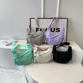 Женские однотонные нейлоновые наплечные универсальные широкие ремни популярные сумки через плечо