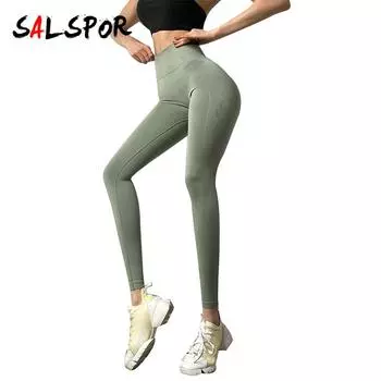 Женские однотонные обтягивающие спортивные леггинсы для фитнеса и йоги с высокой талией, брюки