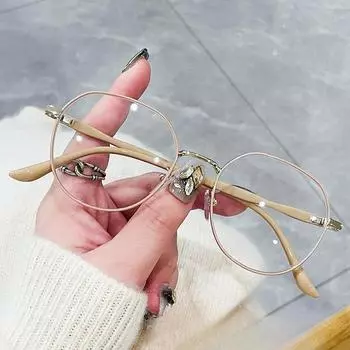 Женские однотонные очки в корейском стиле с интернет-знаменитостью, многоугольные очки с защитой от голубого света и близорукости, законченные очки Anti blue light