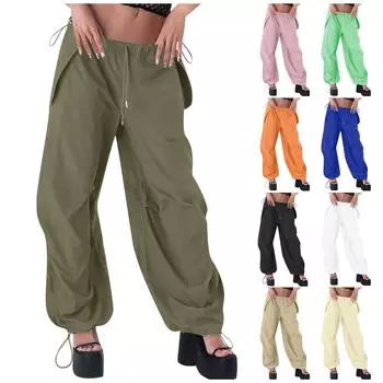Женские однотонные повседневные брюки на шнуровке с эластичной резинкой на талии, облегающие женские брюки с поясом на небольшую ногу M