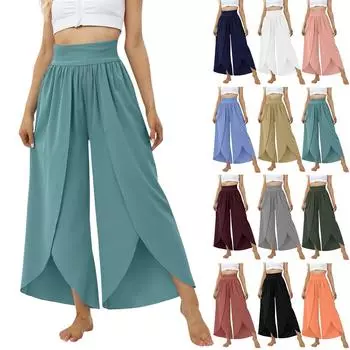 Женские однотонные повседневные брюки с эластичной резинкой на талии, облегающие спортивные женские брюки S синий