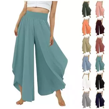 Женские однотонные повседневные брюки с эластичной резинкой на талии, облегающие спортивные женские брюки XL