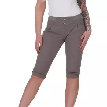 Женские однотонные повседневные брюки с высокой талией и карманами