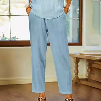 Женские однотонные повседневные брюки с высокой талией, спортивные брюки, шорты L синий