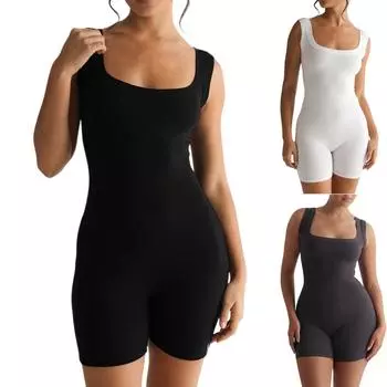 Женские однотонные повседневные брюки с высокой талией, спортивные брюки, шорты 1/2 L чёрный