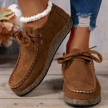 Женские однотонные повседневные кроссовки, повседневные туфли на платформе с мягкой подошвой и шнуровкой, универсальные низкие мокасины больших размеров 36 красный