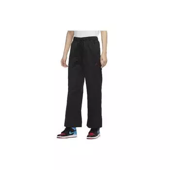 Женские однотонные прямые спортивные брюки с логотипом бренда Jordan SS22, черные DM5248-010 S