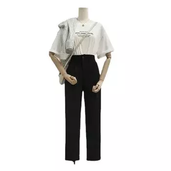 Женские однотонные широкие брюки с поясом больших размеров, повседневные офисные брюки 2XL белый