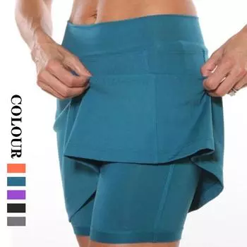 Женские однотонные шорты Nessaj с карманами, шорты с юбкой для бега, тенниса, гольфа, тренажерного зала и тренировок