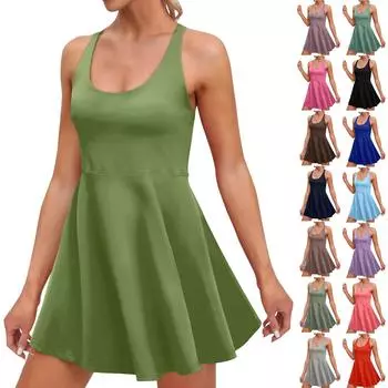 Женские однотонные спортивные комбинезоны со встроенными шортами, повседневный комбинезон без рукавов, спортивный комбинезон для тренировок S серый