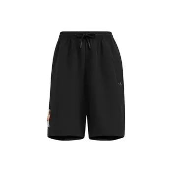 Женские однотонные спортивные шорты Adidas Originals Trefoil, черные HR3477 S