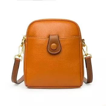 Женские однотонные сумки через плечо из коровьей кожи, дизайнерские 2 молнии, маленькая сумка из натуральной кожи, модные женские сумки