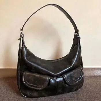 Женские однотонные сумки через плечо, универсальные простые многофункциональные сумки, вместительные сумки под мышками для женщин, кошелек-хобо