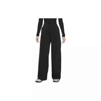 Женские однотонные свободные повседневные брюки на молнии Nike, черные FQ2167-010 L