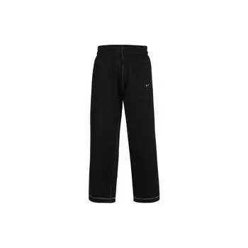 Женские однотонные свободные широкие повседневные брюки Nike, черные CU6930-010 S