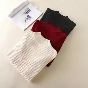 Женские однотонные свободные вязаные платья с высокой талией и длинными рукавами, универсальные платья OneSize чёрный