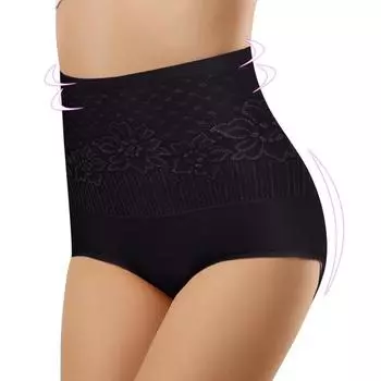 Женские однотонные трусики из чистого хлопка, трусы с высокой талией, трусы для живота, нижнее белье, трусики с принтом L