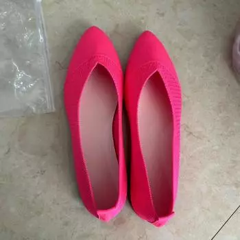 Женские однотонные удобные повседневные туфли без шнуровки большого размера на плоской мелкой подошве для девочек 37 красный