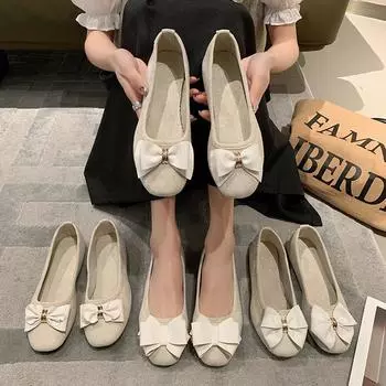 Женские однотонные удобные повседневные туфли больших размеров на плоской подошве без шнуровки для девочек и девочек 35 белый