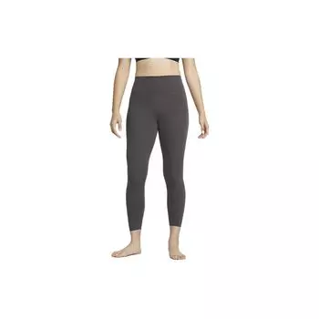 Женские однотонные узкие брюки для фитнеса Nike Yoga Luxe Infinalon 7/8, серые CJ3802-254 XL