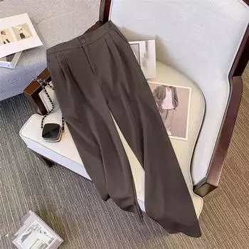 Женские офисные брюки Брюки Деловые брюки Большой размер Повседневные прямые брюки 3XL