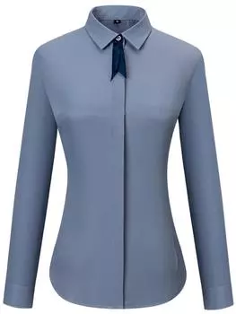 Женские офисные женские легкие эластичные рубашки с длинными рукавами без карманов, облегающие универсальные блузки с планкой на потайных пуговицах 36 белый