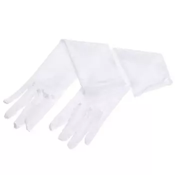 Женские оперные перчатки до локтя, перчатки флаппер для выпускного костюма, длинные перчатки на пальцы, эластичные атласные перчатки на запястье белый
