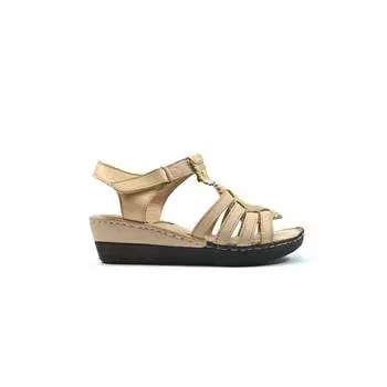 Женские ортопедические сандалии из натуральной кожи бежевого цвета на танкетке Комфортные повседневные качественные стильные легкие сандалии