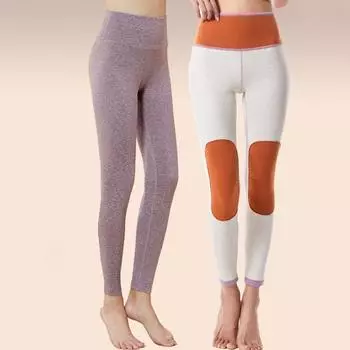 Женские осенне-зимние эластичные леггинсы с высокой талией и бархатными брюками, нижнее белье из натурального шелка, термобелье для женщин M чёрный