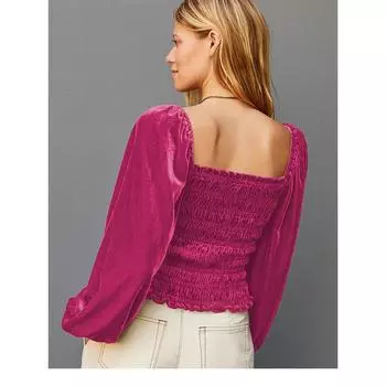 Женские осенне-зимние элегантные темпераментные футболки с длинными рукавами, тонкие блузки, топы S красный