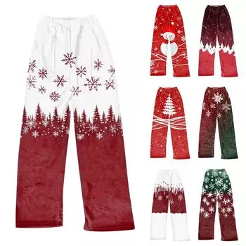 Женские осенне-зимние брюки, длинные брюки с принтом L темно-зеленого