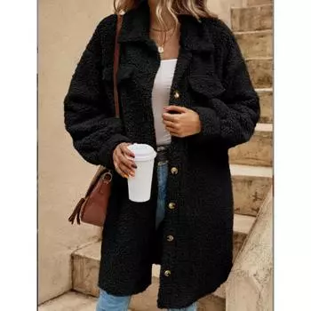 Женские осенне-зимние флисовые толстые куртки, модные свободные повседневные кардиганы, теплые длинные пальто для офисных леди, пальто для поездок на работу XXXXXL