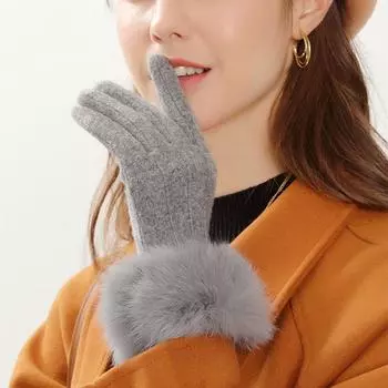 Женские осенне-зимние кашемировые теплые варежки, варежки с длинными пальцами, женские спортивные перчатки на открытом воздухе