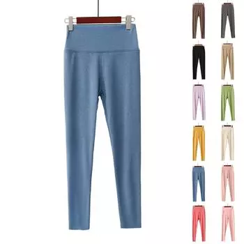 Женские осенне-зимние немецкие бархатные облегающие теплые леггинсы с высокой талией и завязками XXXL