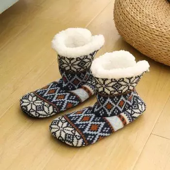 Женские осенне-зимние носки для дома с мягкой подошвой, клееные нескользящие носки, теплые домашние клееные нескользящие носки, носки для пола 36-39