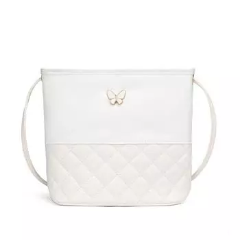 Женские осенне-зимние новые женские сумки классические ромбовидные вышитые сумки-мессенджеры украшение бабочка компактные сумки для мобильного телефона белый
