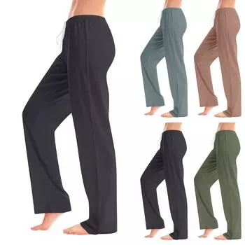 Женские осенне-зимние однотонные брюки полной длины, длинные брюки, спортивные брюки XXXL