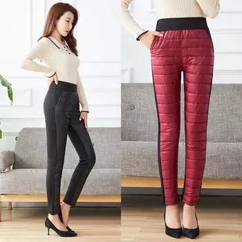 Женские осенне-зимние свободные брюки больших размеров с подкладкой из двухстороннего бархата, утолщенные теплые брюки 4XL