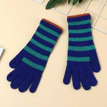 Женские осенне-зимние теплые и холодные перчатки для улицы, для велоспорта, ветрозащитные, вязаные шерстяные перчатки, студенческие утолщенные перчатки с сенсорным экраном