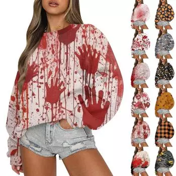 Женские осенне-зимние топы, женская толстовка с длинными рукавами, повседневные флисовые топы с круглым вырезом, свободный крой, половер M фиолетовый