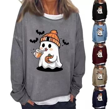 Женские осенне-зимние топы, женская толстовка с длинными рукавами, повседневные флисовые топы с круглым вырезом, свободный крой, половер L серый