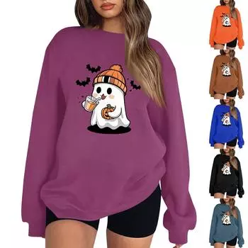 Женские осенне-зимние топы, женская толстовка с длинными рукавами, повседневные флисовые топы с круглым вырезом, свободный крой, половер XL серый