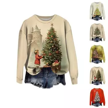 Женские осенне-зимние топы, женская толстовка с длинными рукавами, повседневные флисовые топы с круглым вырезом, свободный крой, половер M красный