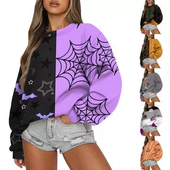 Женские осенне-зимние топы, женская толстовка с длинными рукавами, повседневные флисовые топы с круглым вырезом, свободный крой, половер XXXL