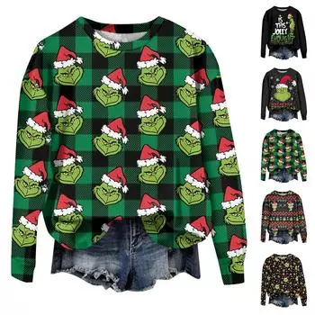 Женские осенне-зимние топы, женская толстовка с длинными рукавами, повседневные флисовые топы с круглым вырезом, свободный крой, половер L армия зеленый