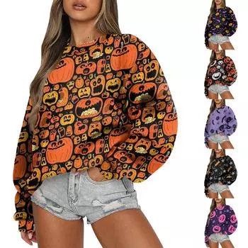 Женские осенне-зимние топы, женская толстовка с длинными рукавами, повседневные флисовые топы с круглым вырезом, свободный крой, половер XXXL фиолетовый