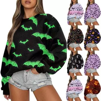 Женские осенне-зимние топы, женская толстовка с длинными рукавами, повседневные флисовые топы с круглым вырезом, свободный крой, половер XL чёрный