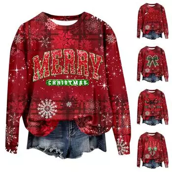 Женские осенне-зимние топы, женская толстовка с длинными рукавами, повседневные флисовые топы с круглым вырезом, свободный крой, половер L чёрный